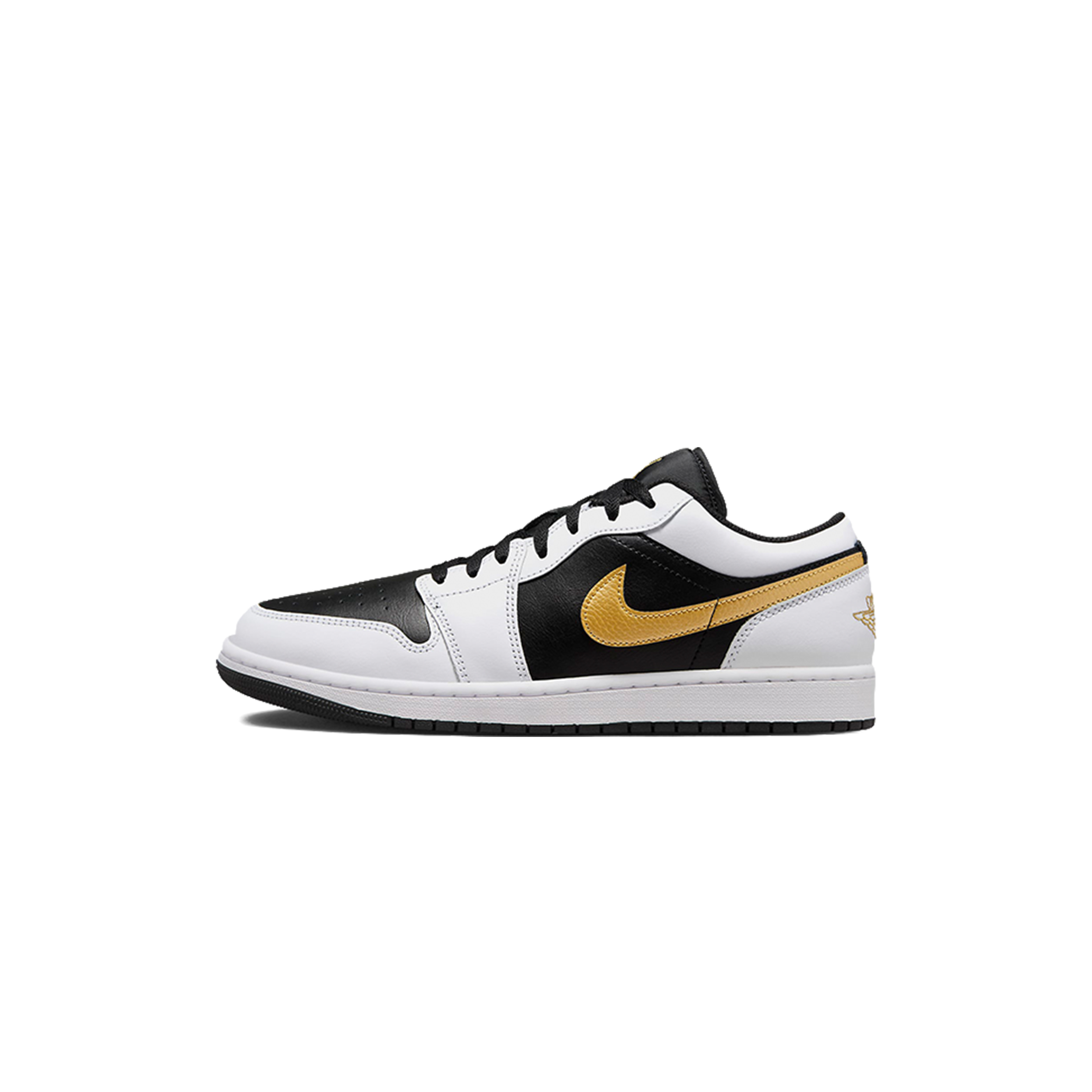 AIR JORDAN 1 LOW WHITE BLACK METALLIC GOLD 553558-172